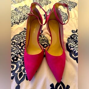 Pink Suede Heels
